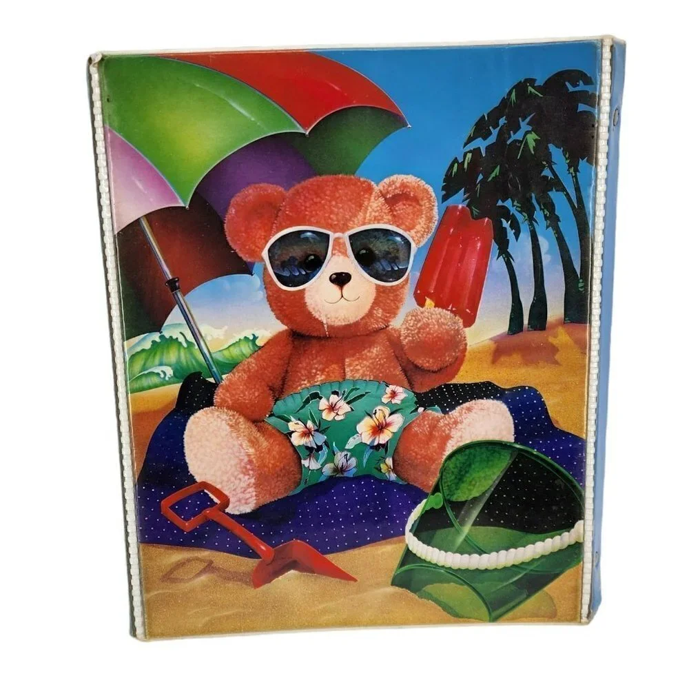 Vintage Mead The Organizer Beach Bear Foldable School Organizer
